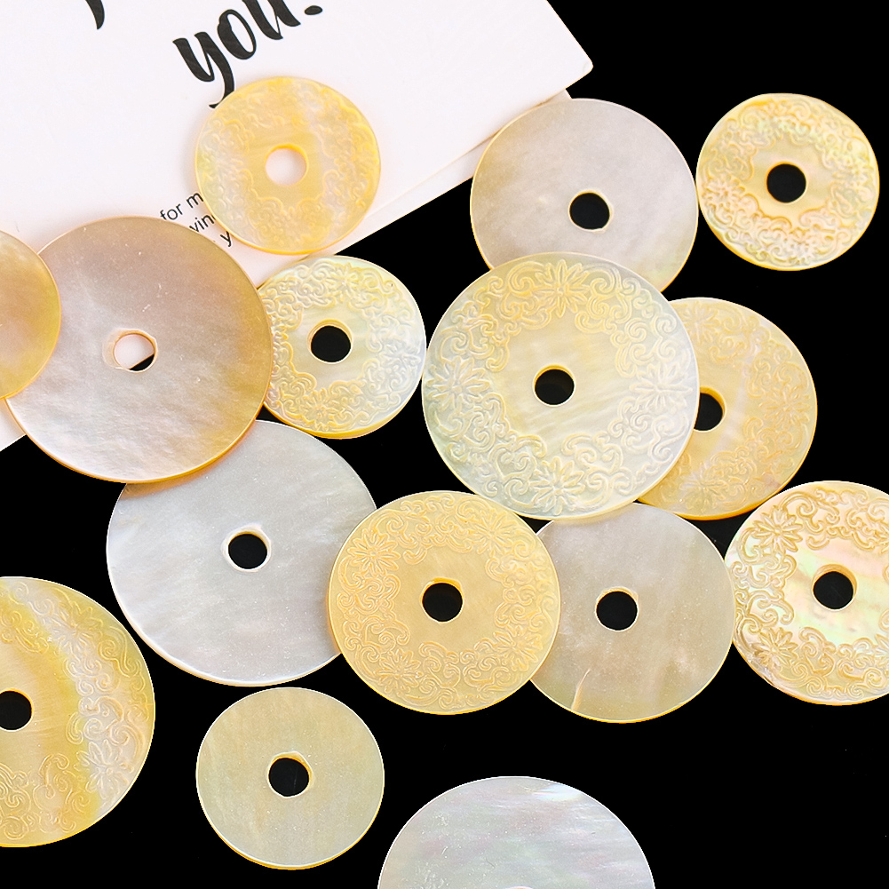 Jewelry Making Ring Tool - Natural Yellow Shell Rings Mother of