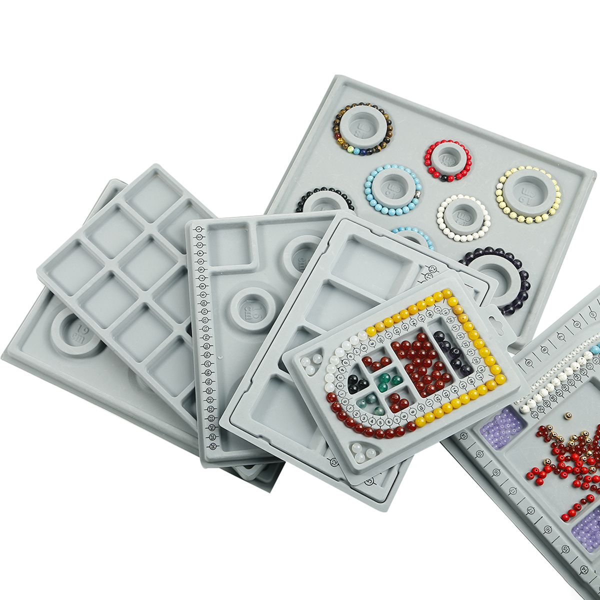Bead Mat Velvet - Mix7Style Gray Velvet Flocked Board Beading