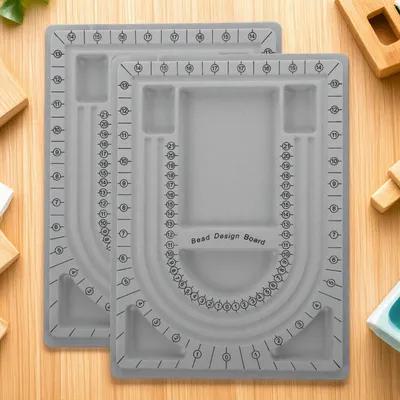 Jewelry Making Board - 2Pcs Bead Design Boards Necklace Tray