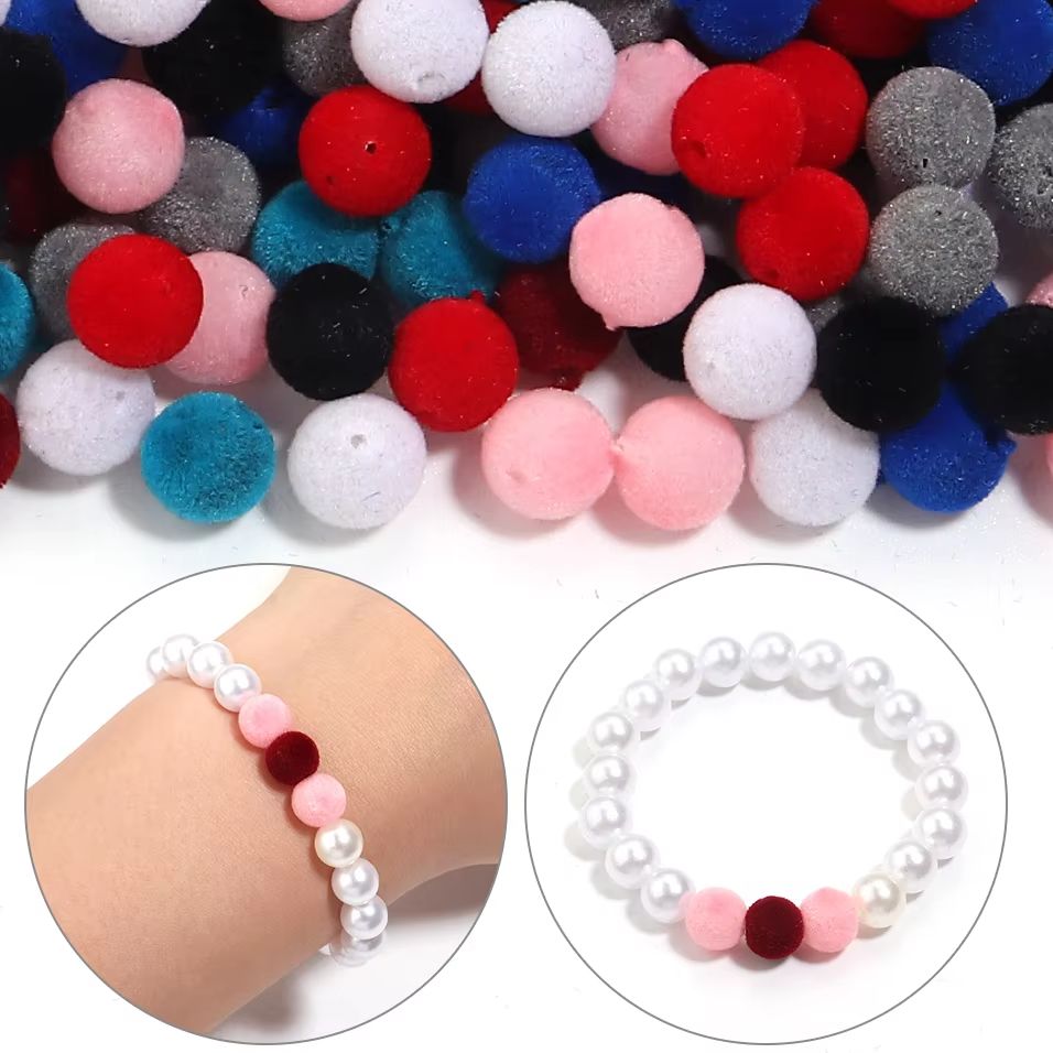 Bead Mat Velvet - 100Pcs/Lot Colorful Velvet Fabric Resin Beads