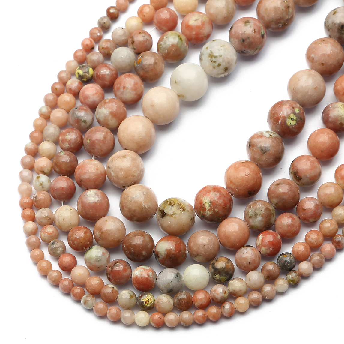 Jewelry Making Gemstones - Natural Red Network Stone Round Polished