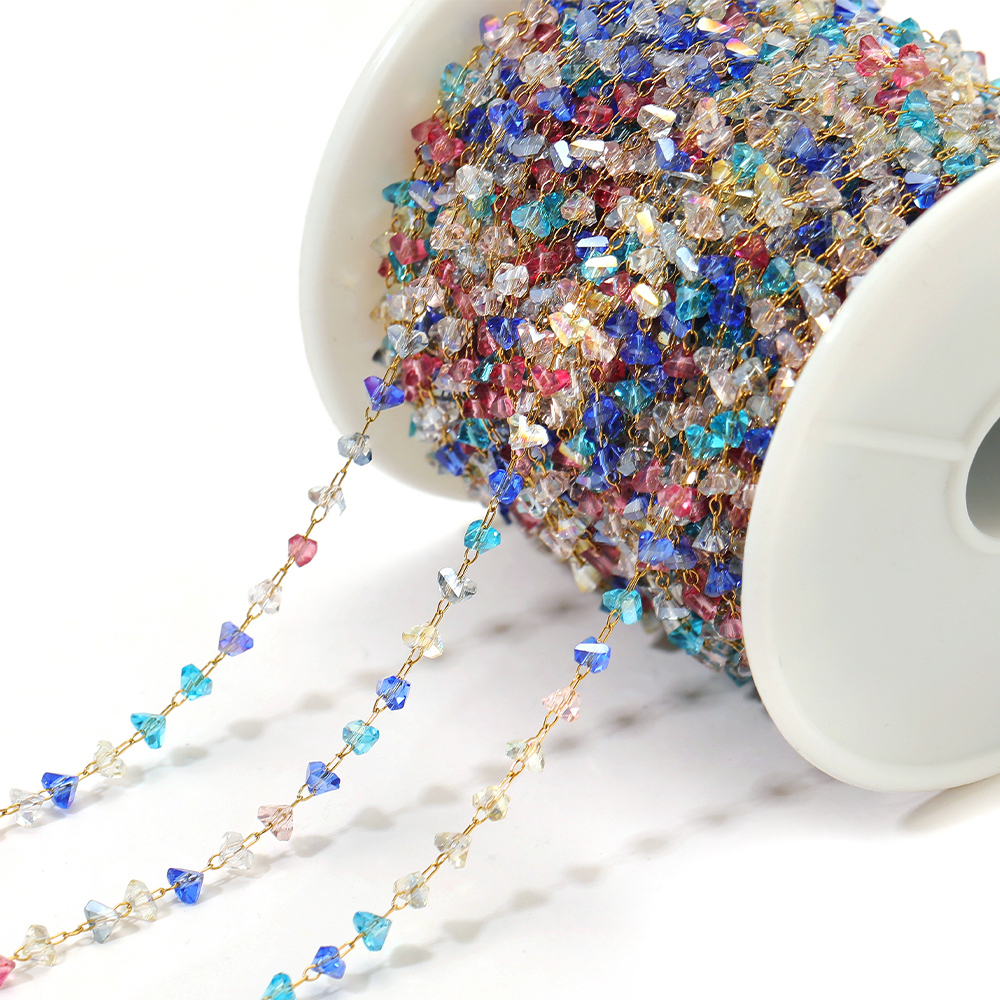 Jewelry Making Gemstones - 1 Meter Stainless Steel Colorful Crystal