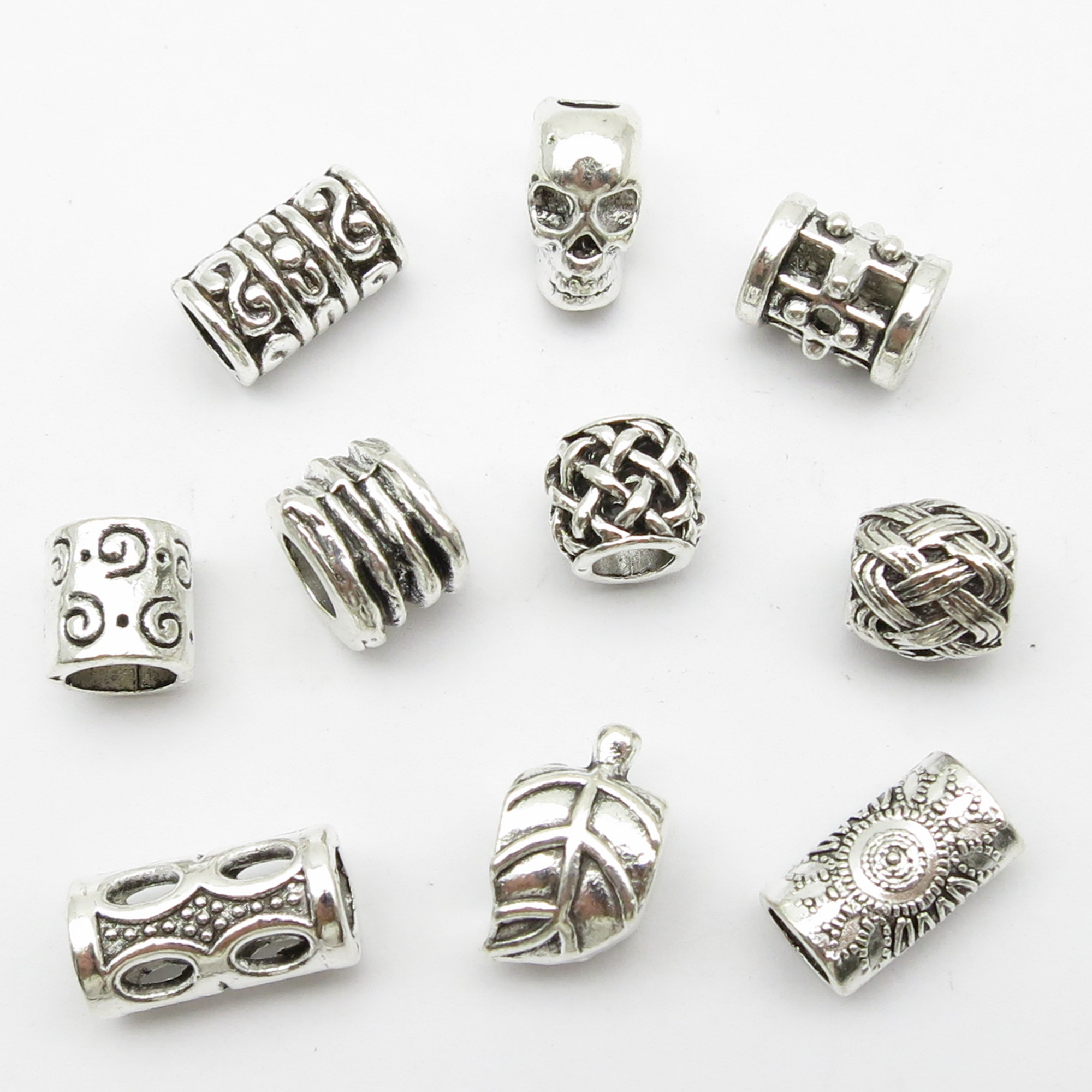 Jewelry Making Ring Tool - 10Pcs/Pack Skull/Leaf DIY beads Hair braid