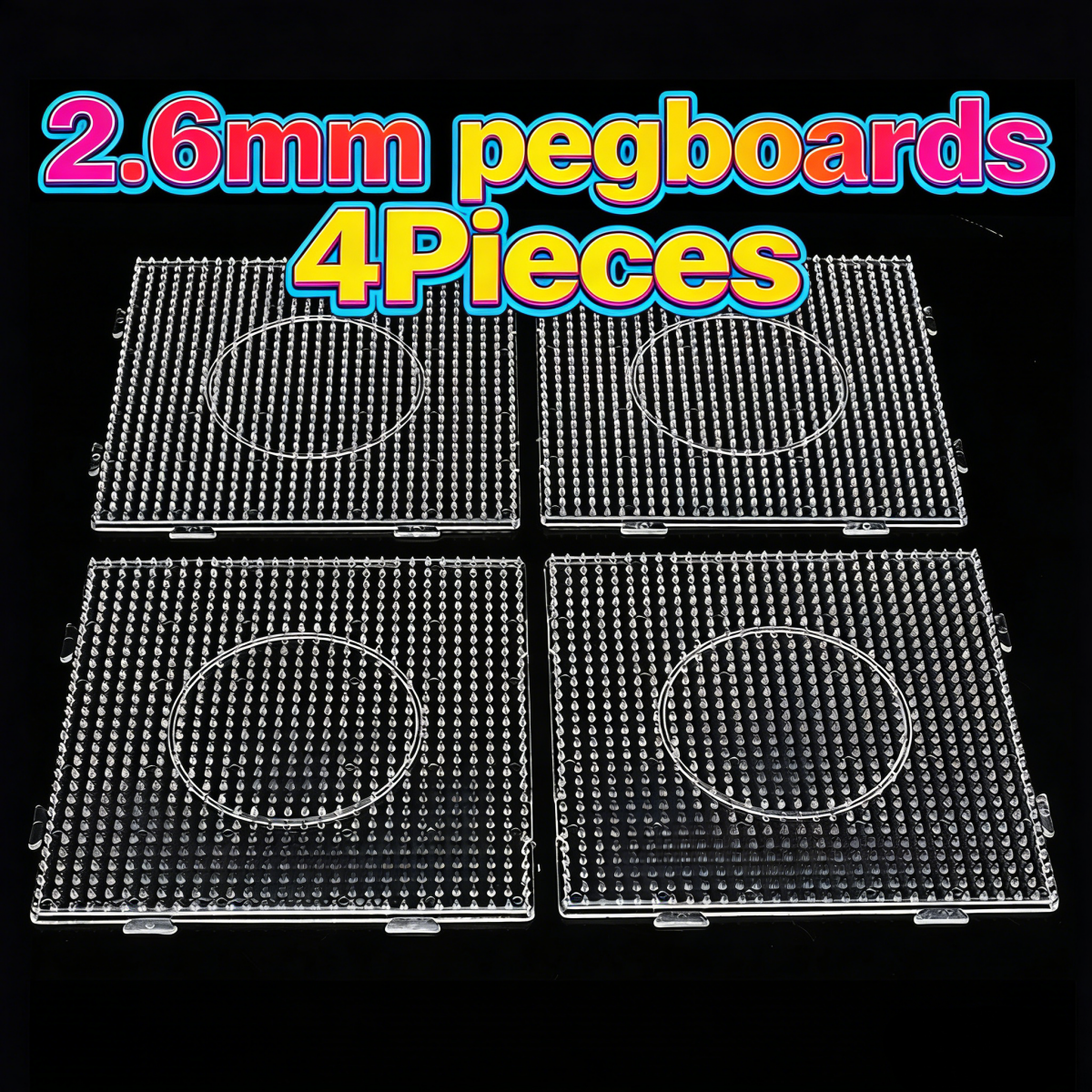 Jewelry Making Board - 4Pcs 2.6mm Hama Beads Square Large