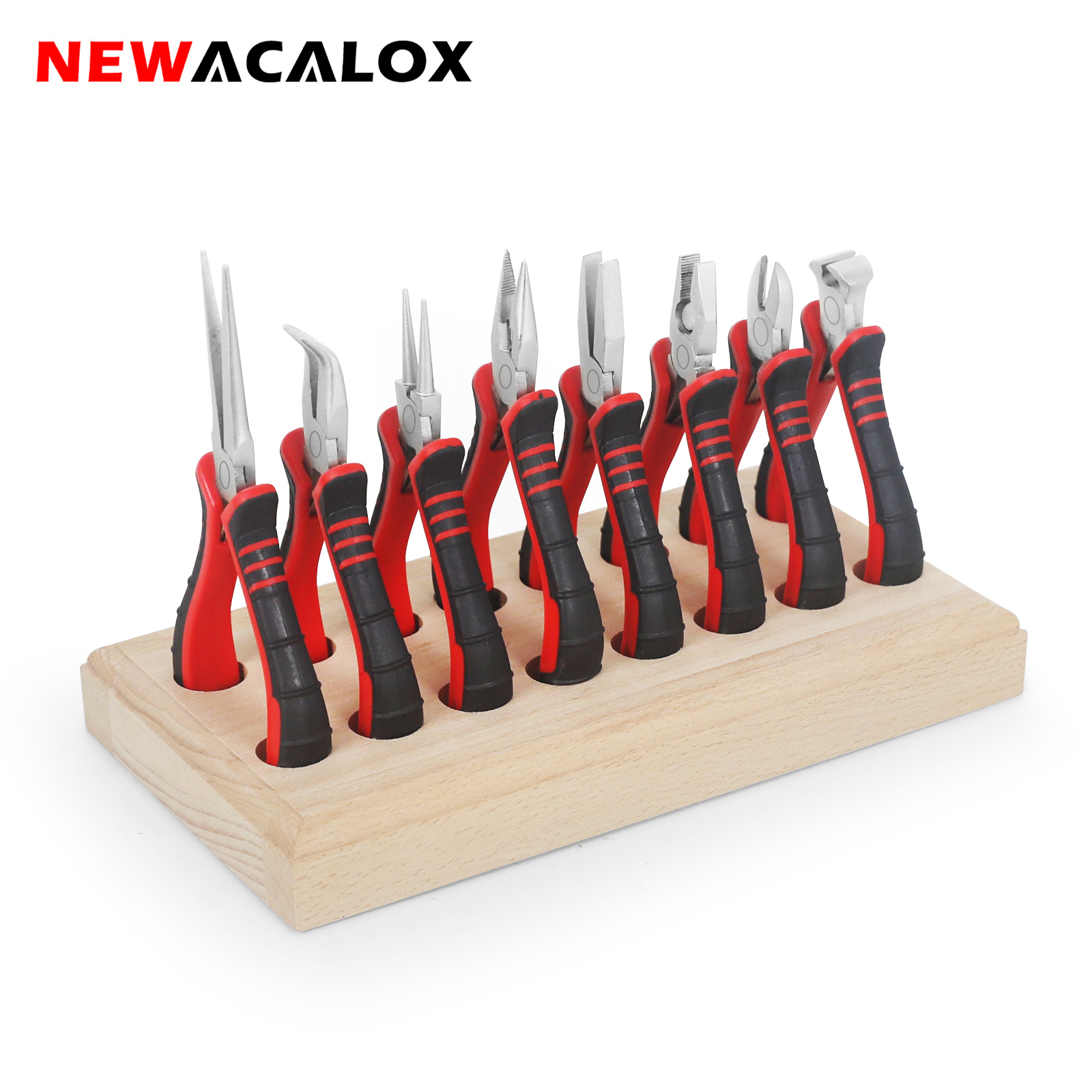 Jewelry Making Loop Pliers - NEWACALOX 8Pcs Mini Pliers Set Jewelry