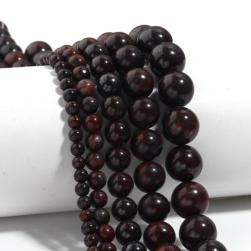 Jewelry Making Gemstones - 4/6/8/10/12mm Natural Stone Mahogany Obsidian Beads