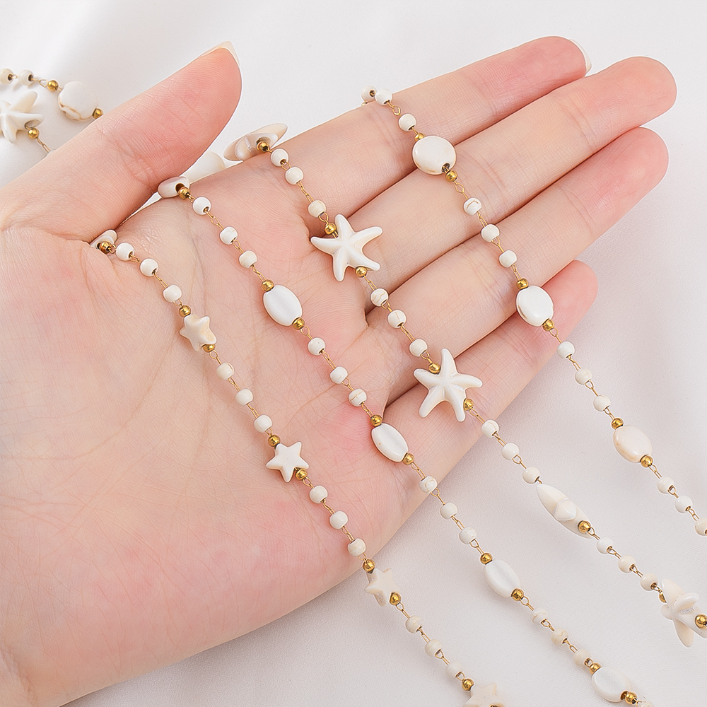 Jewelry Making Gemstones - 1M Boho Chain Stainless Steel White