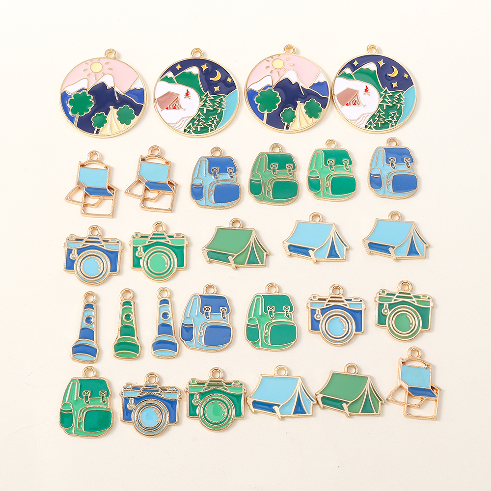 10pcs/lot Enamel Night Camping - Jewelry Making Date Night ulasan dan harga
