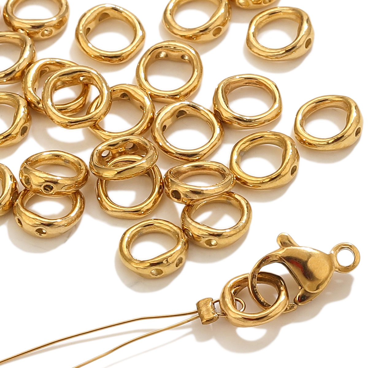20pcs Stainless Steel Clasps E - Jewelry Making Metal Supplies ulasan dan harga