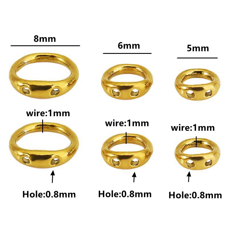 30pcs 5/6/8mm Stainless Steel  - Jewelry Making Metal Supplies ulasan dan harga