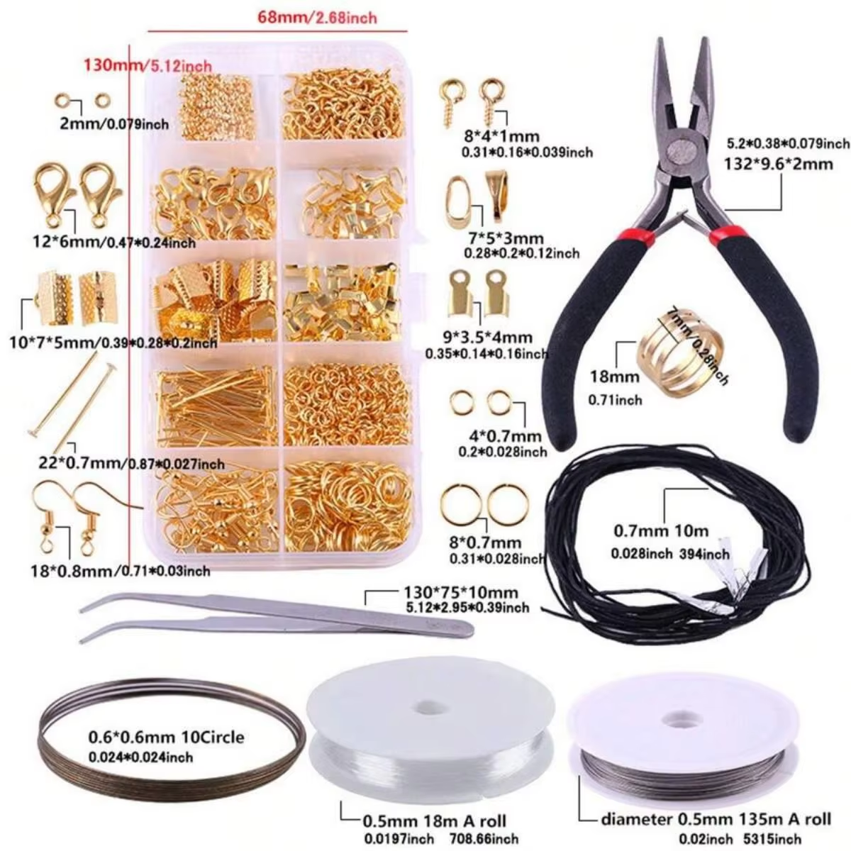 900pcs DIY Jewelry Findings Ki - Jewelry Making Ring Tool ulasan dan harga