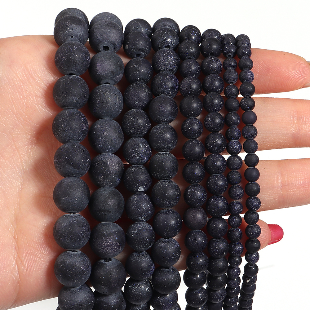 Natural Matte Black Sandstone  - Jewelry Making Gemstones ulasan dan harga