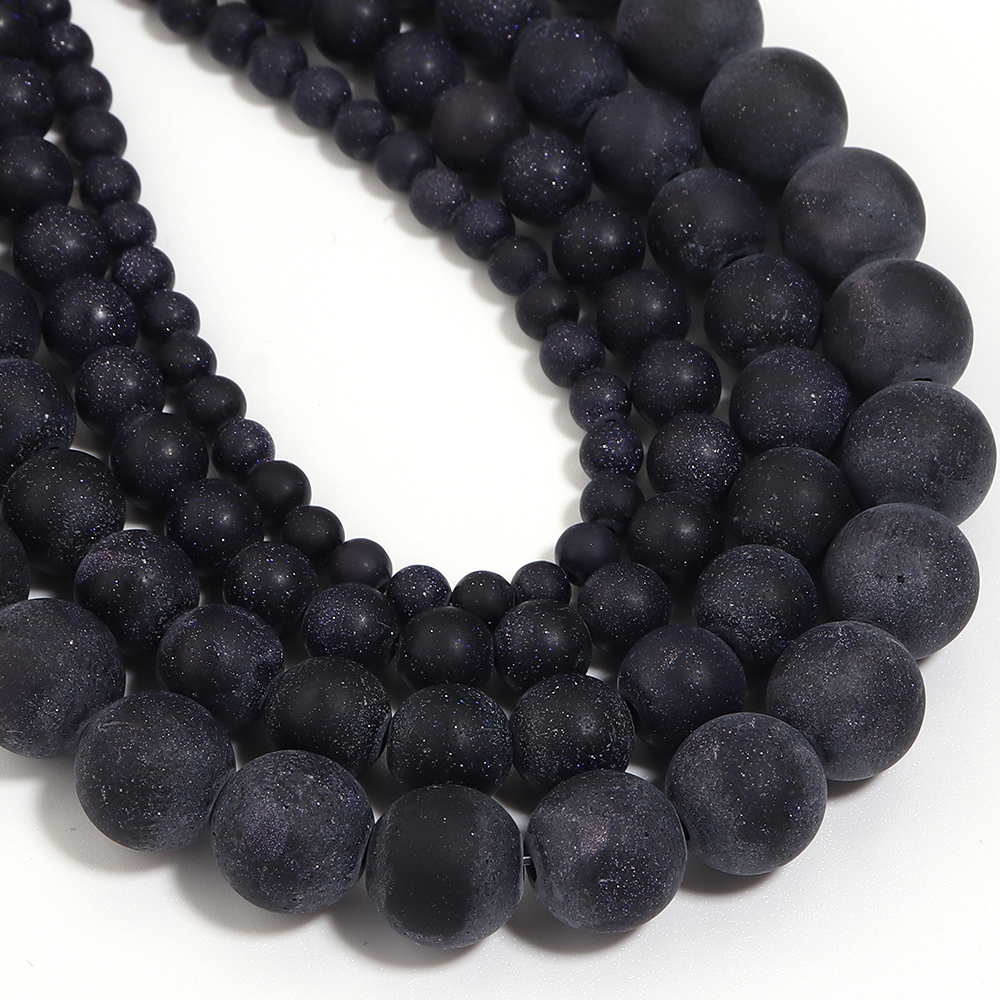 Natural Matte Black Sandstone  - Jewelry Making Gemstones ulasan dan harga
