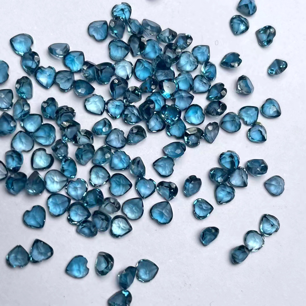 5pcs London Blue Topaz Heart S - Jewelry Making In London ulasan dan harga