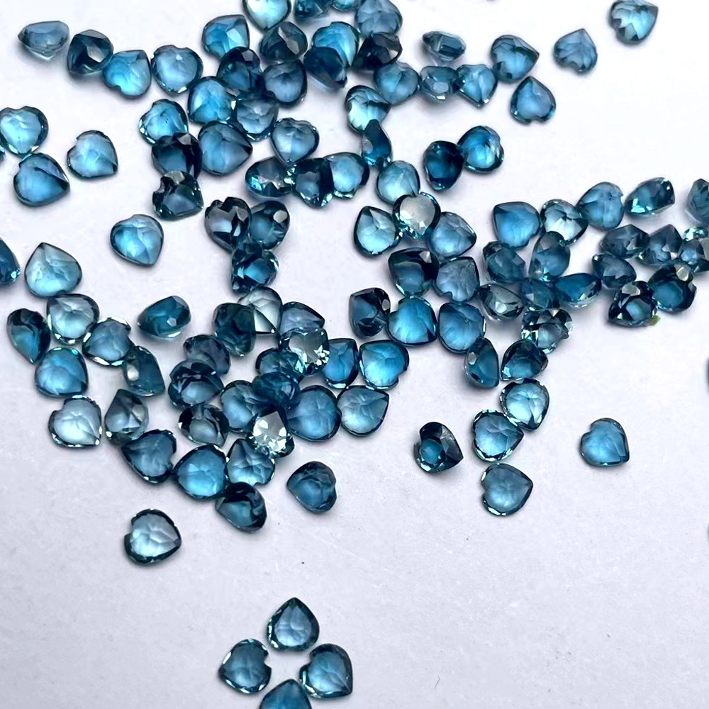 5pcs London Blue Topaz Heart S - Jewelry Making In London ulasan dan harga