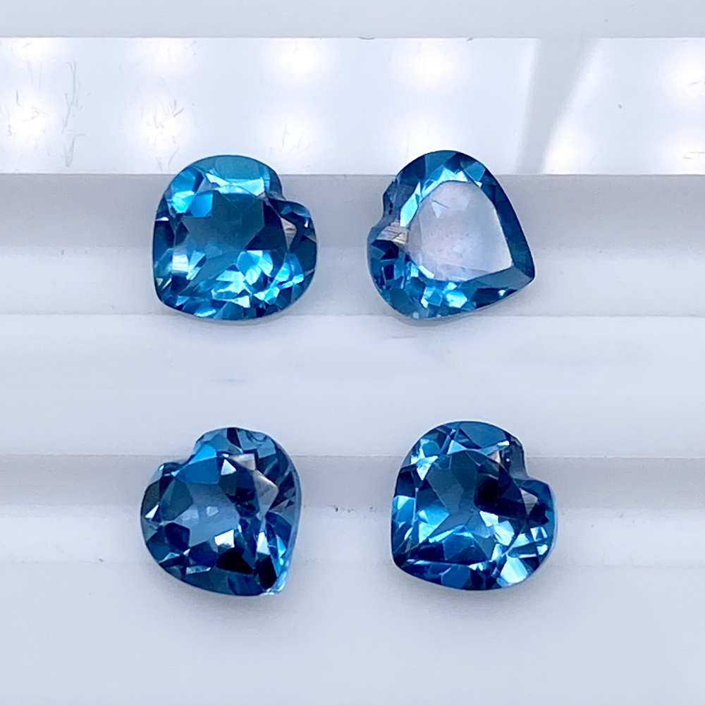 5pcs London Blue Topaz Heart S - Jewelry Making In London ulasan dan harga