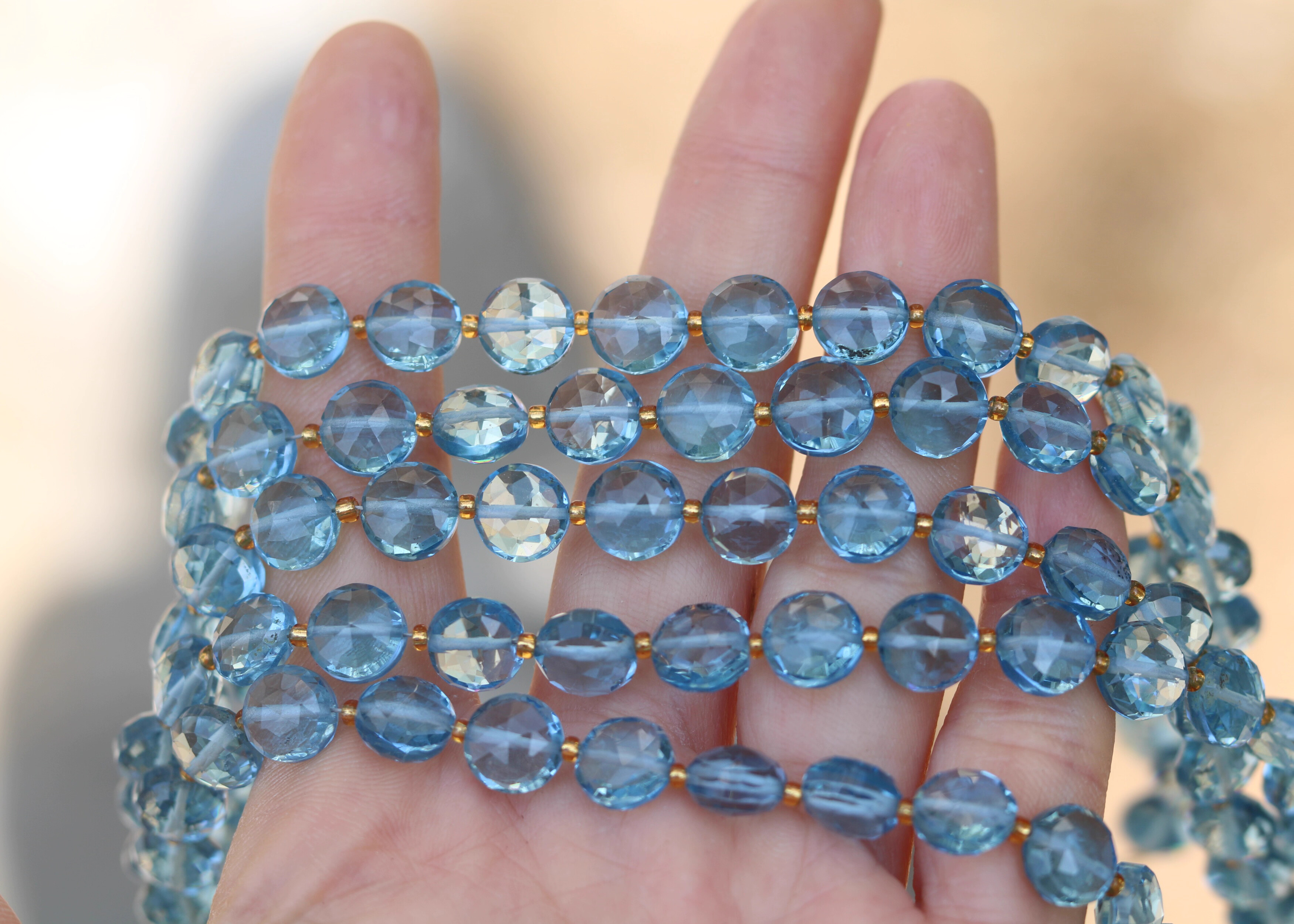 5pieces loose beads London blu - Jewelry Making In London ulasan dan harga