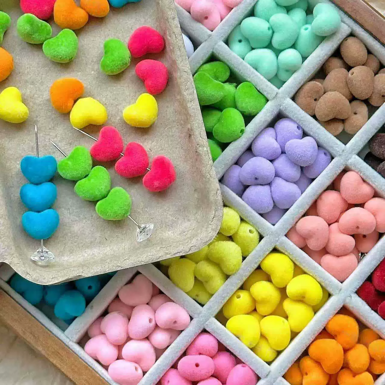 10pcs/lot Velvet Beads Acrylic - Bead Mat Velvet ulasan dan harga