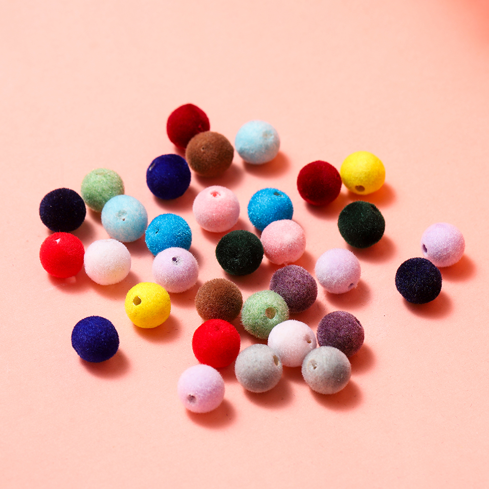 30Pcs 8/10mm Colorful Acrylic  - Bead Mat Velvet ulasan dan harga
