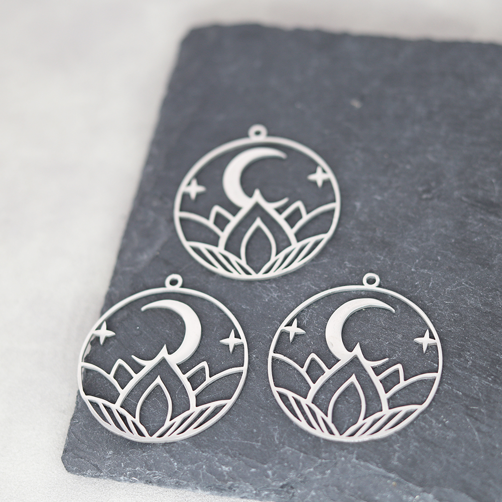 3pcs/Lot Stainless Steel Lotus - Jewelry Making Date Night ulasan dan harga