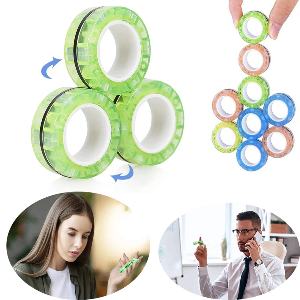 3Pcs Anti-stress Magnetic Ring - Jewelry Making Hand Tools ulasan dan harga
