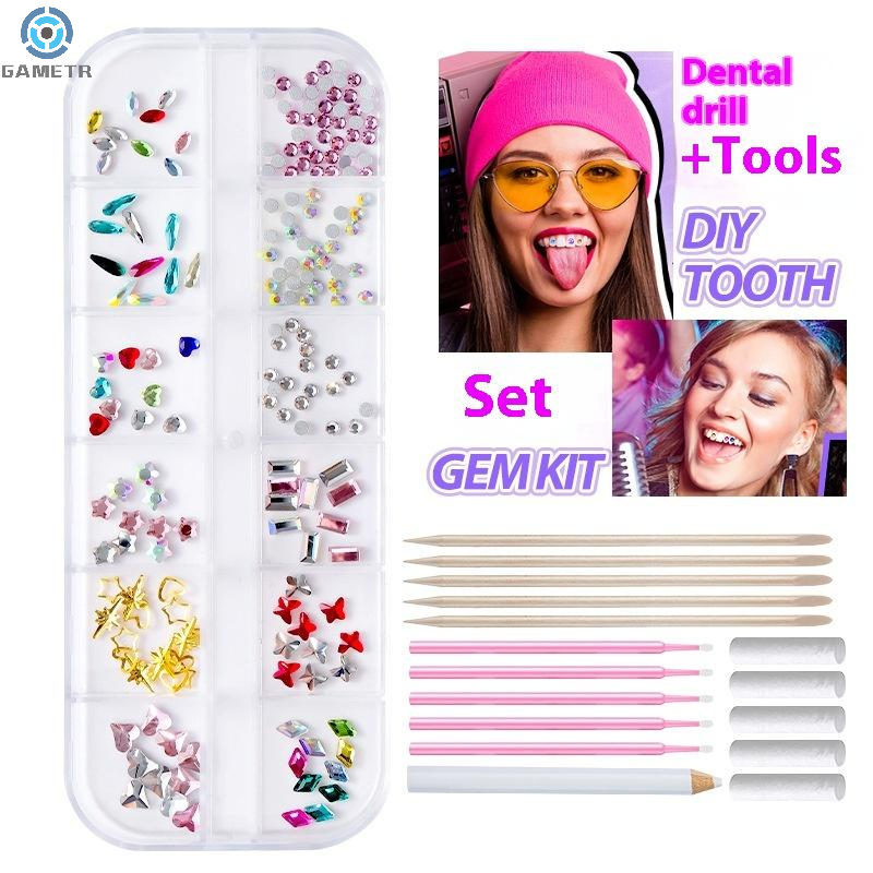 1 Set Dental Tooth Gems Crysta - Jewelry Making Tools ulasan dan harga