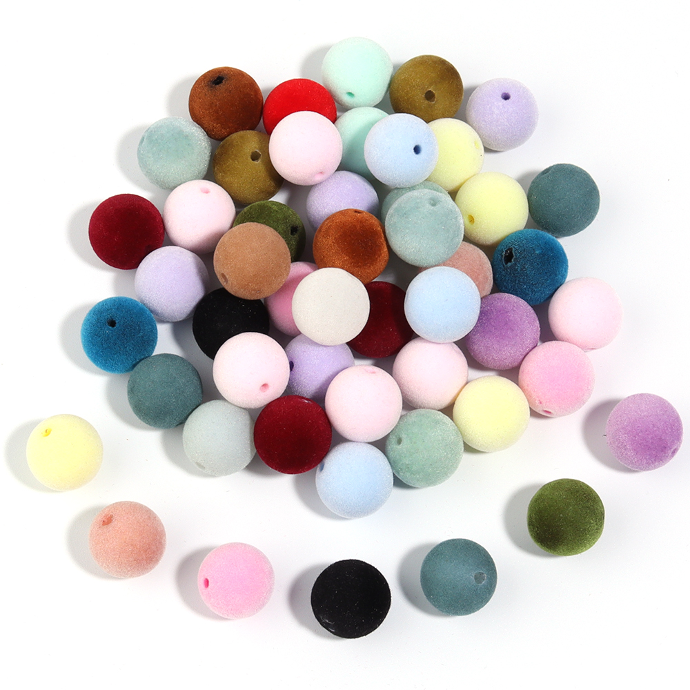 10Pcs/Lot 16mm Colorful Acryli - Bead Mat Velvet ulasan dan harga