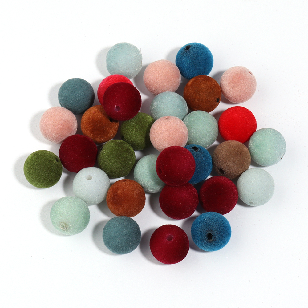 10Pcs/Lot 16mm Colorful Acryli - Bead Mat Velvet ulasan dan harga