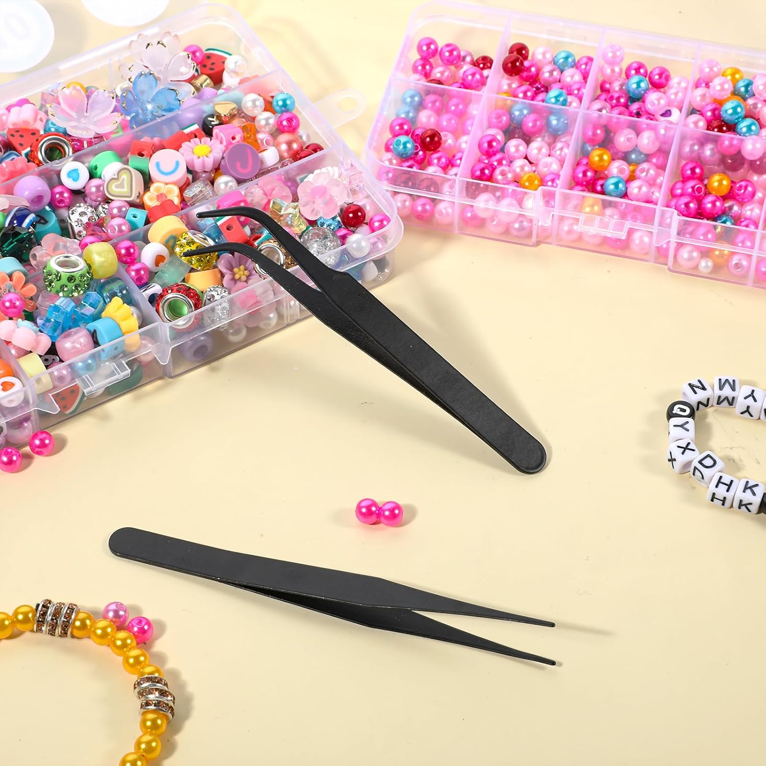 Black handmade tweezers 2-piec - Jewelry Making Tools ulasan dan harga