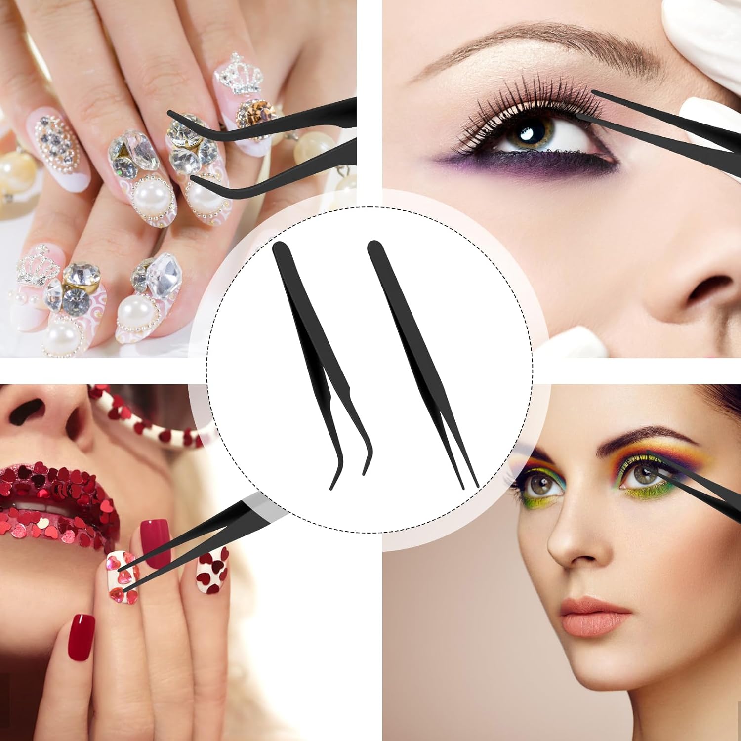 Black handmade tweezers 2-piec - Jewelry Making Tools ulasan dan harga