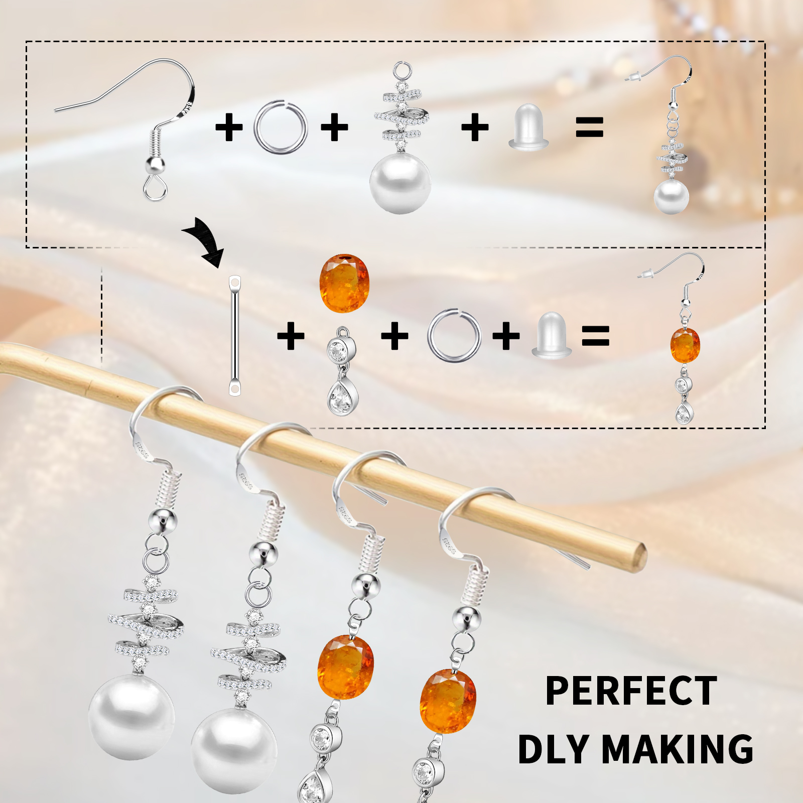 925 Silver/Gold Plated Earring - Jewelry Making Findings ulasan dan harga