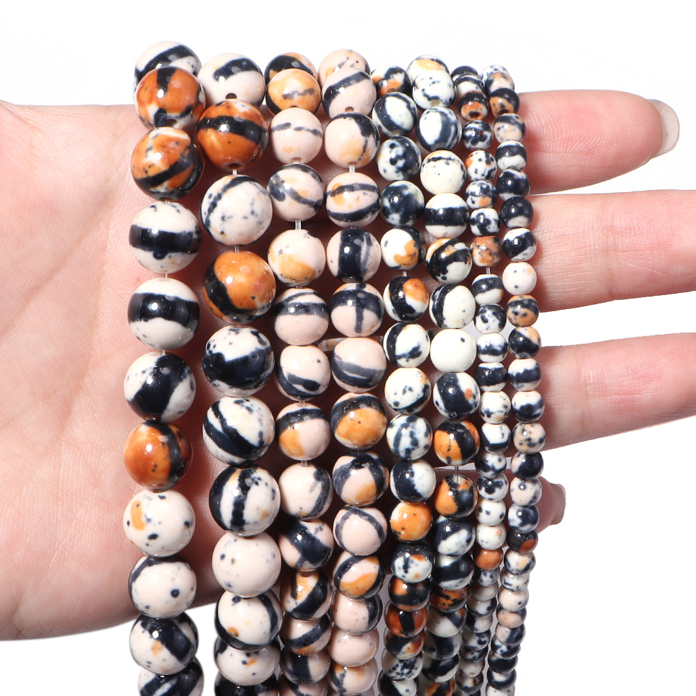 4 6 8 10mm Orange White Black  - Jewelry Making Gemstones ulasan dan harga