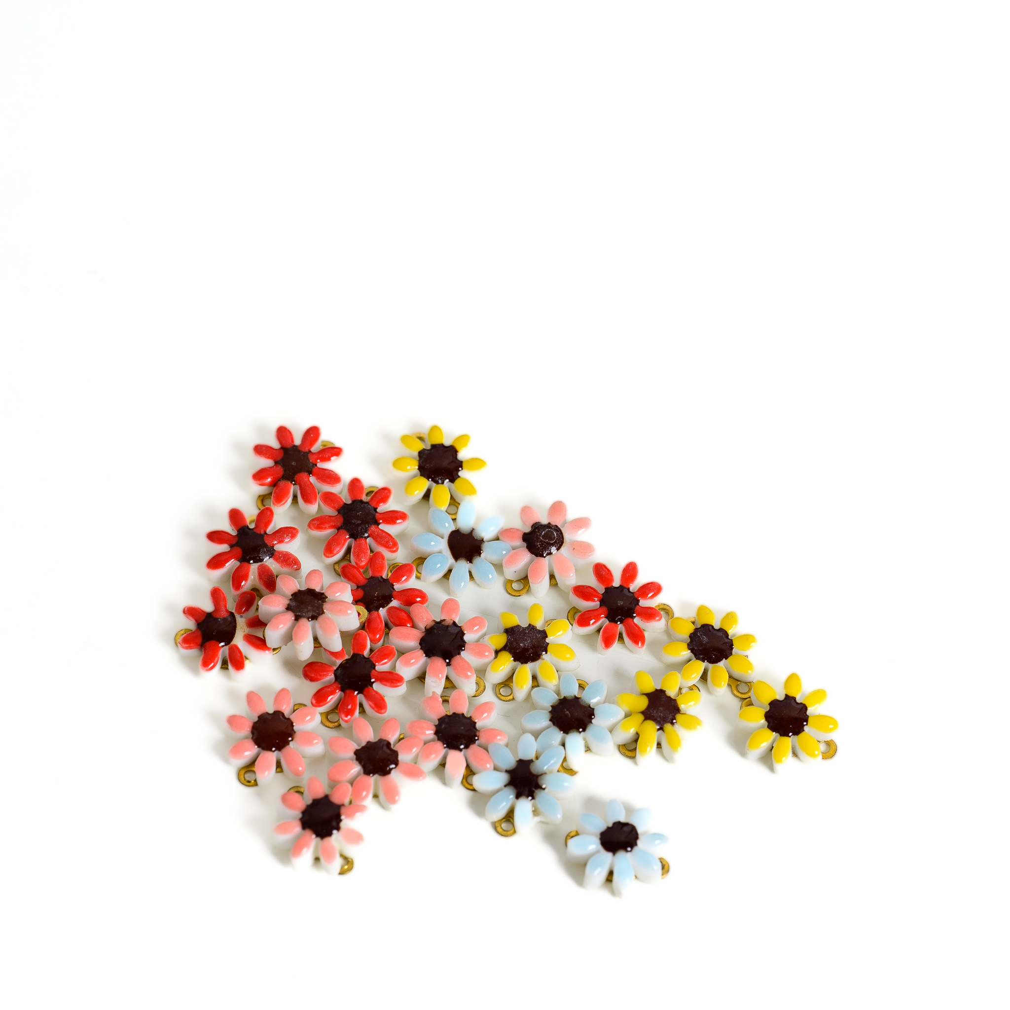 5pcs DIY Ceramic Flower Beads  - Jewelry Making Qc ulasan dan harga