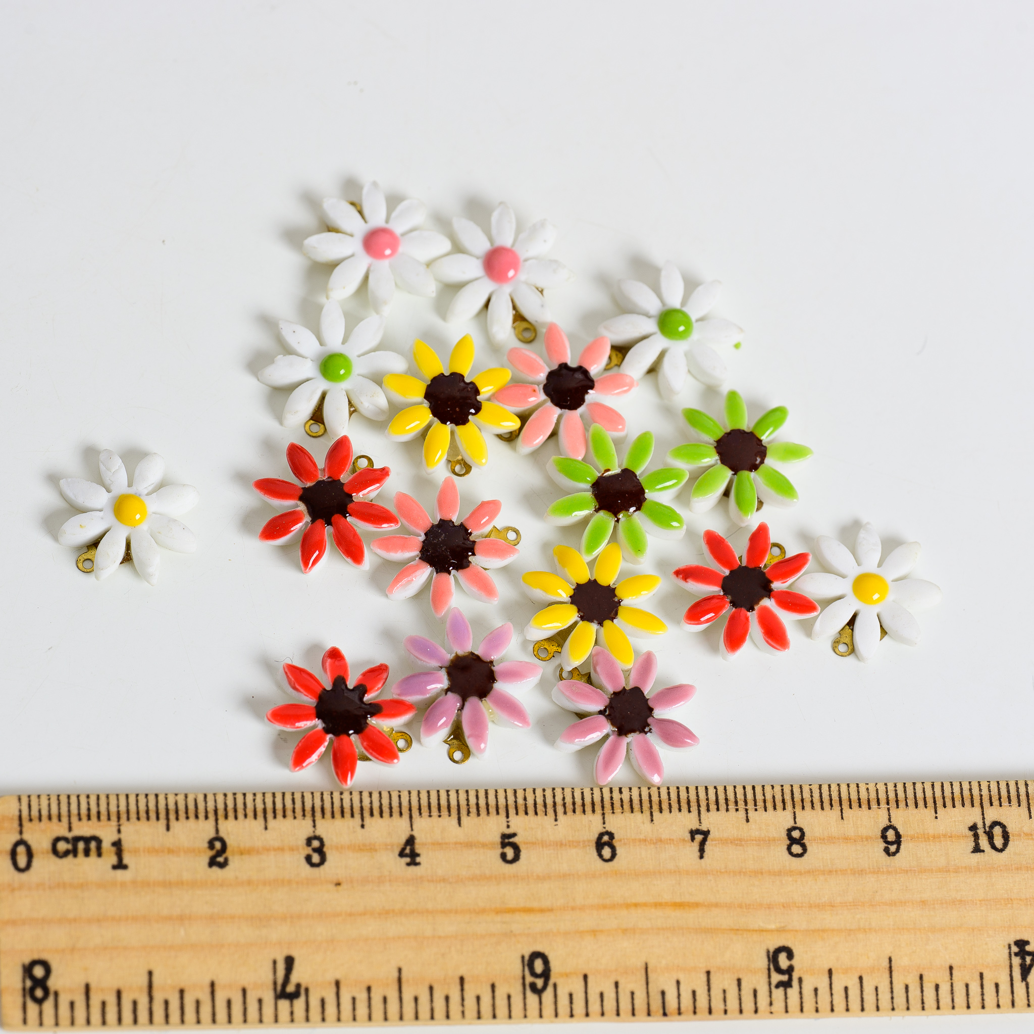 5pcs DIY Ceramic Flower Beads  - Jewelry Making Qc ulasan dan harga