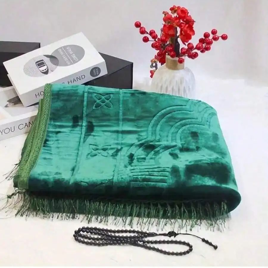 Prayer Rug Muslim Velvet Mat I - Bead Mat Velvet ulasan dan harga