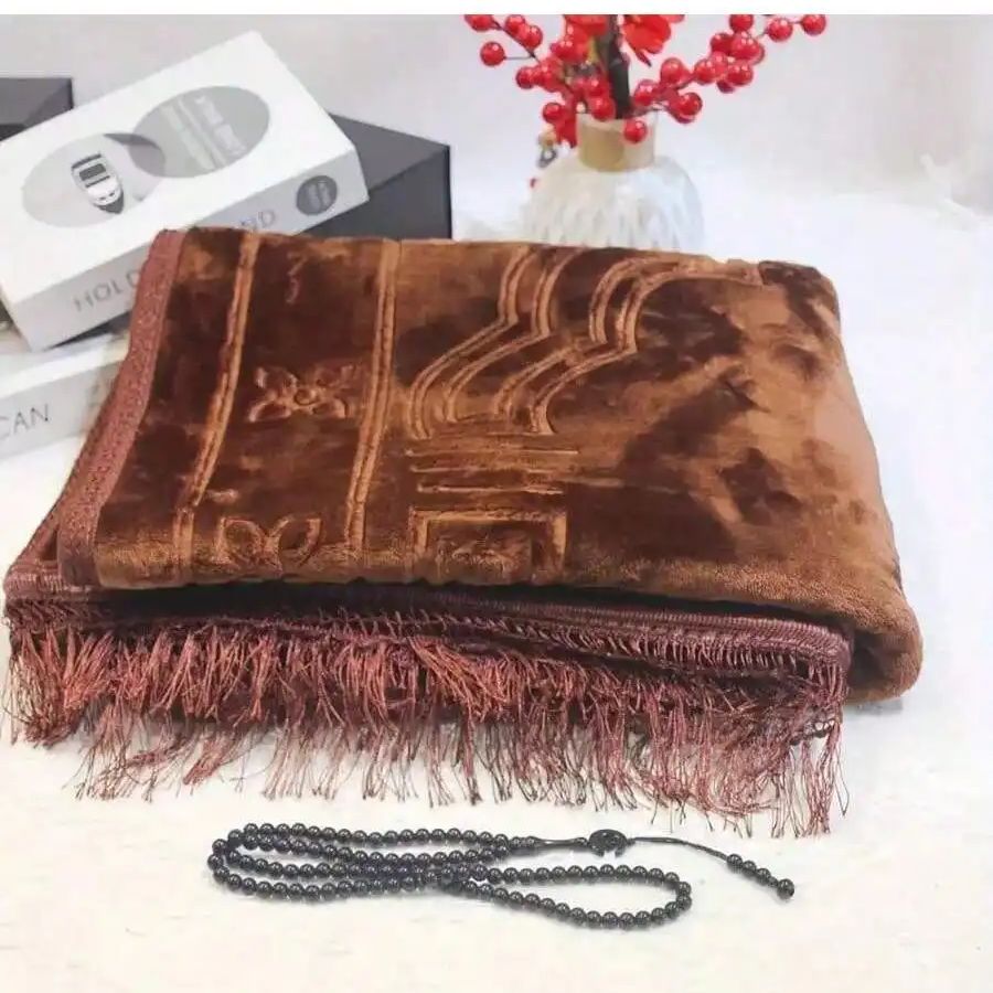 Prayer Rug Muslim Velvet Mat I - Bead Mat Velvet ulasan dan harga