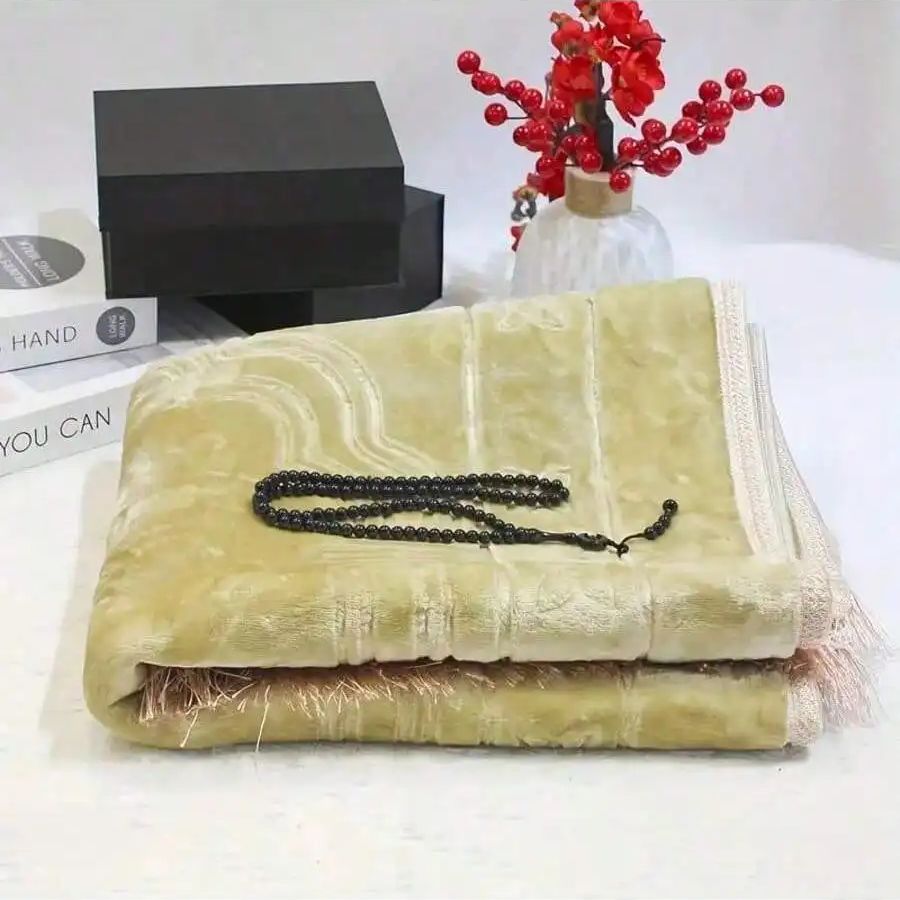 Prayer Rug Muslim Velvet Mat I - Bead Mat Velvet ulasan dan harga