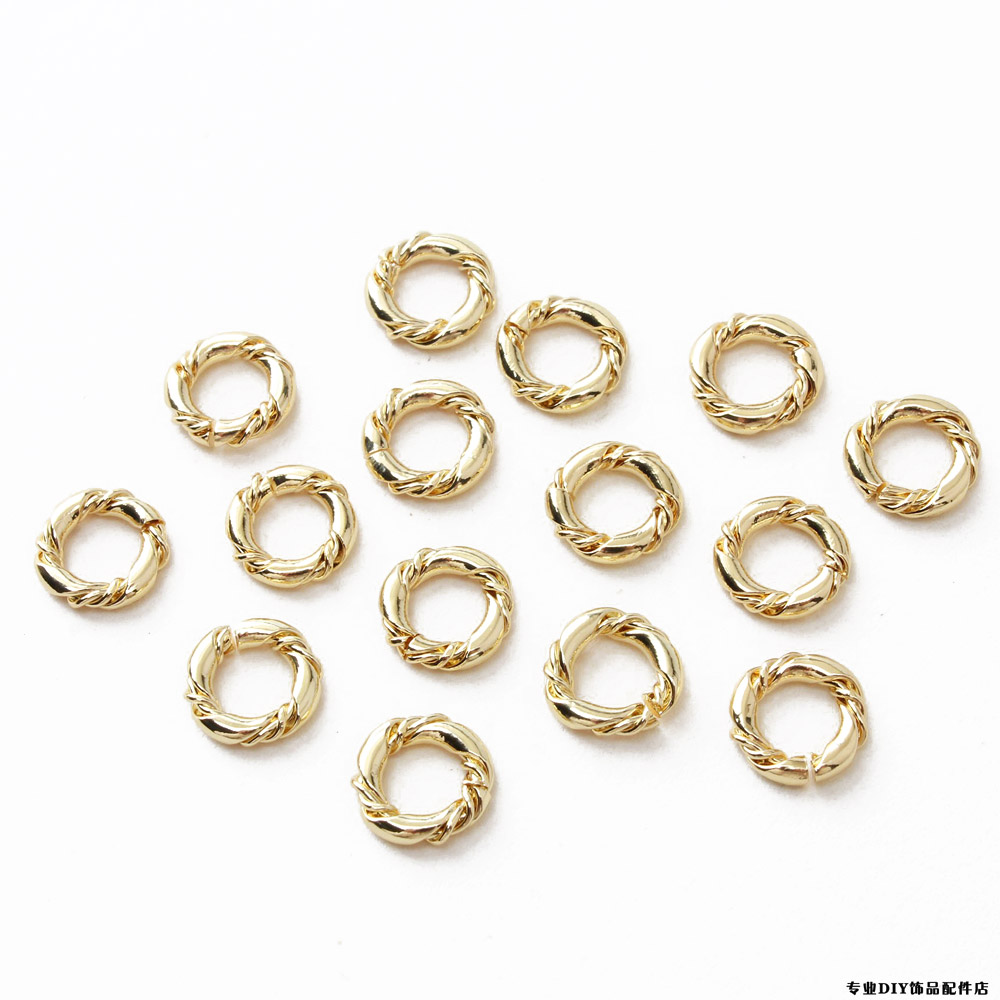 10PCS 18K Gold Plated 8mm open - Jewelry Making Ring Tool ulasan dan harga