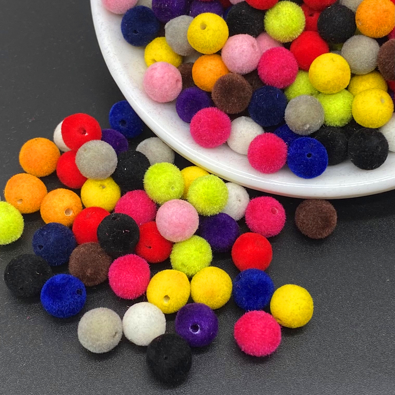 50pcs/lot 8mm Velvet Acrylic B - Bead Mat Velvet ulasan dan harga