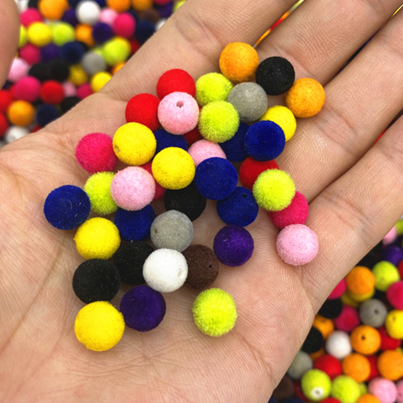 50pcs/lot 8mm Velvet Acrylic B - Bead Mat Velvet ulasan dan harga