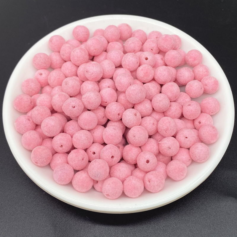 50pcs/lot 8mm Velvet Acrylic B - Bead Mat Velvet ulasan dan harga
