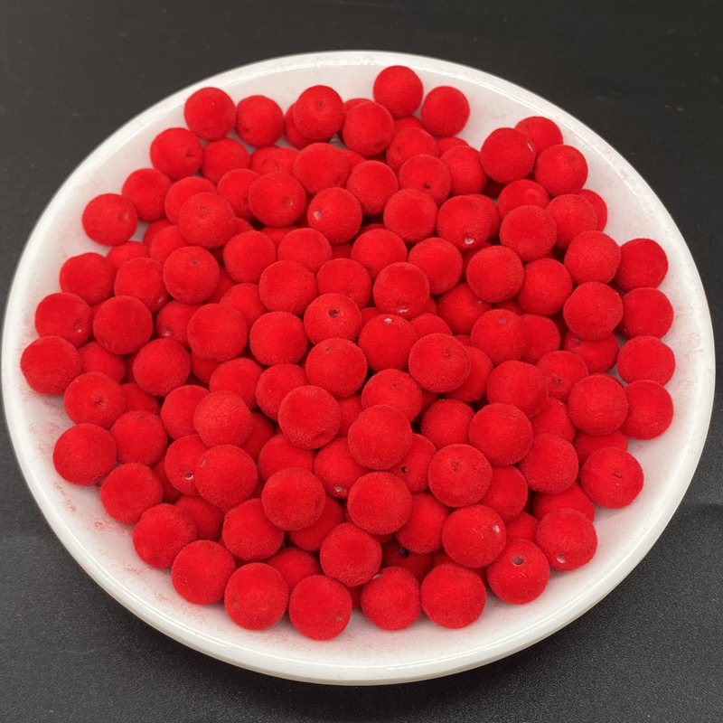 50pcs/lot 8mm Velvet Acrylic B - Bead Mat Velvet ulasan dan harga