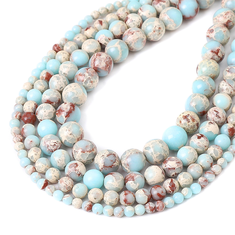 4/6/8/10mm Shoushan Stone Bead - Jewelry Making Gemstones ulasan dan harga