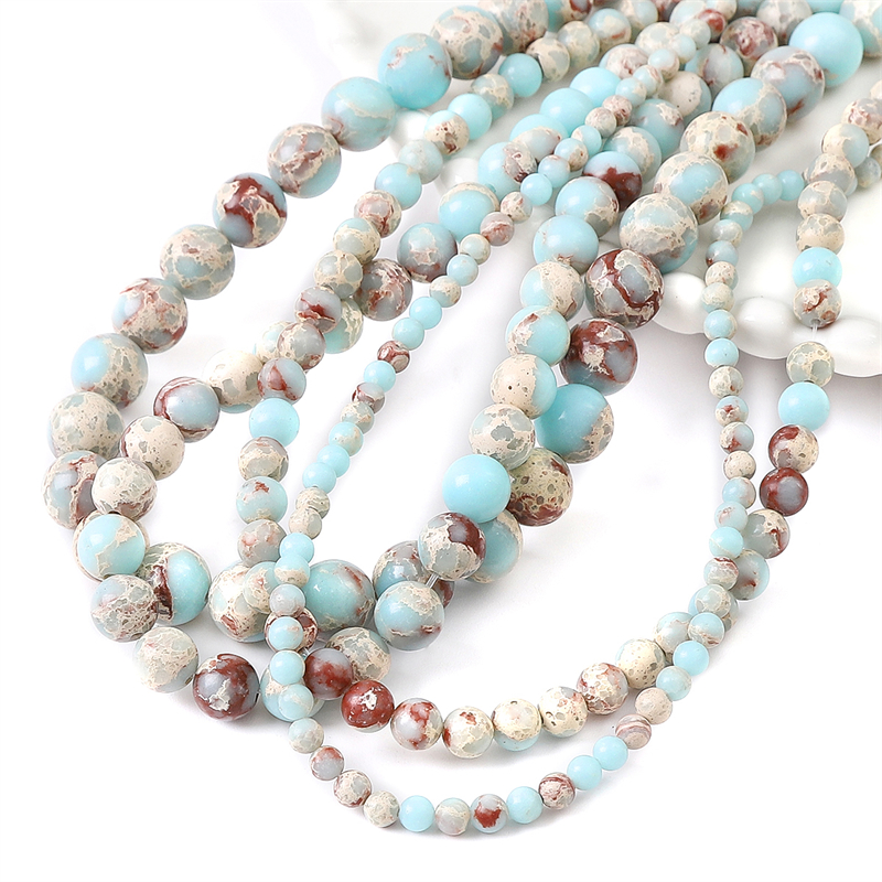 4/6/8/10mm Shoushan Stone Bead - Jewelry Making Gemstones ulasan dan harga