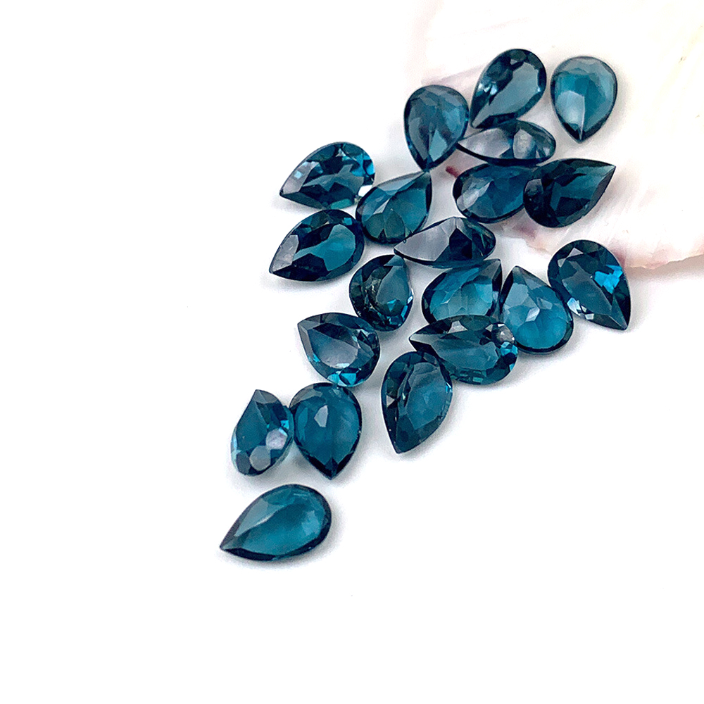 5pcs London Blue Topaz Pear 6x - Jewelry Making In London ulasan dan harga