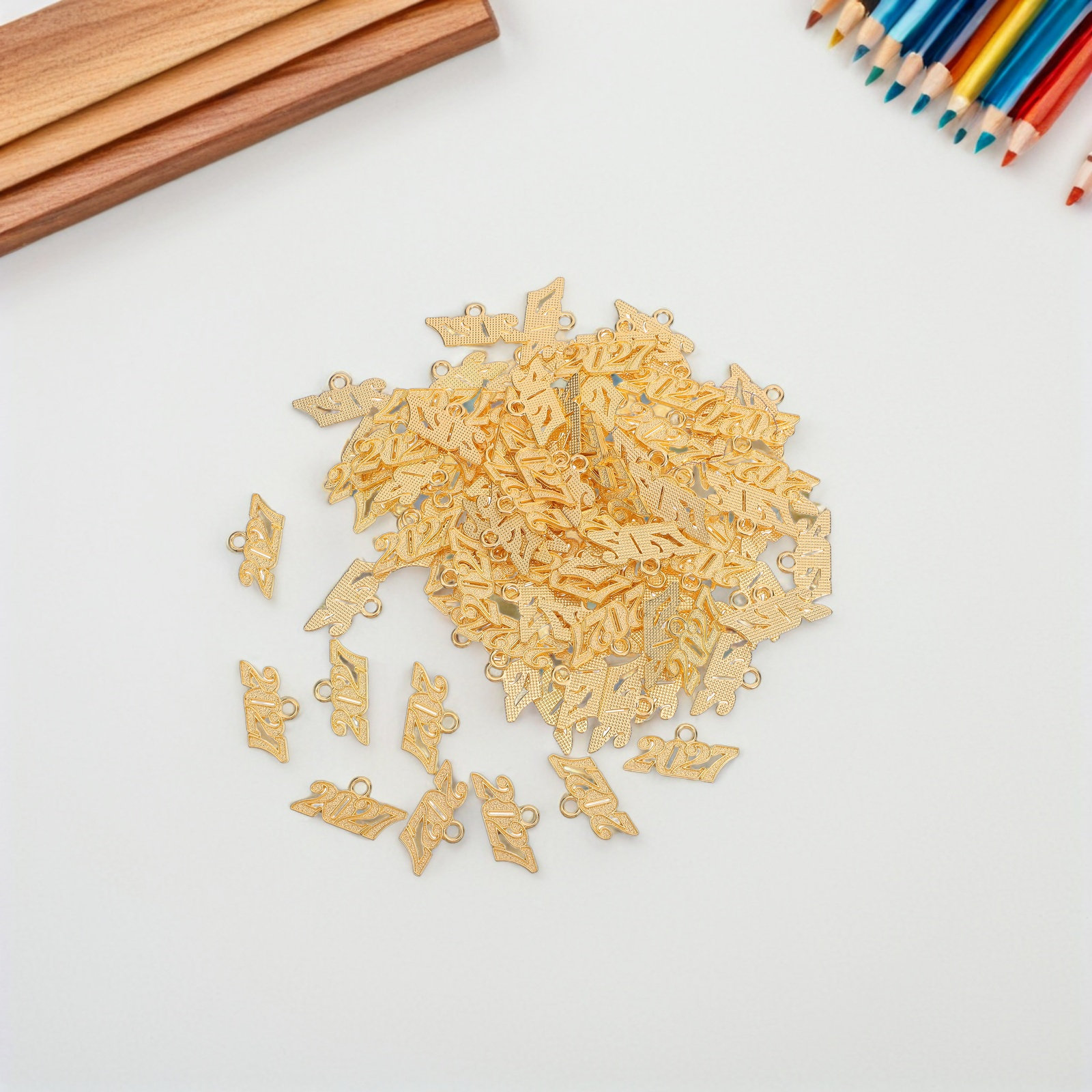 100Pcs 2027 Tassel Charms Grad - Jewelry Making Classes ulasan dan harga