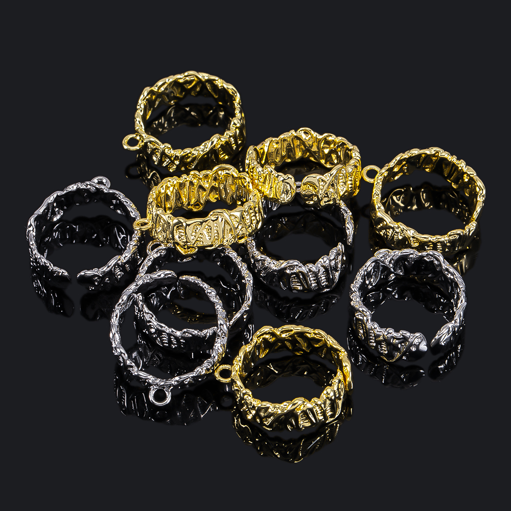 2Pcs Gold Plated Irregular Ope - Jewelry Making Ring Tool ulasan dan harga