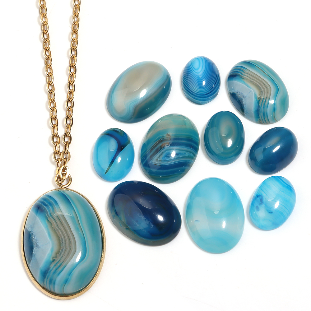 5pcs Natural Stone Cabochon Bl - Jewelry Making Ring Tool ulasan dan harga