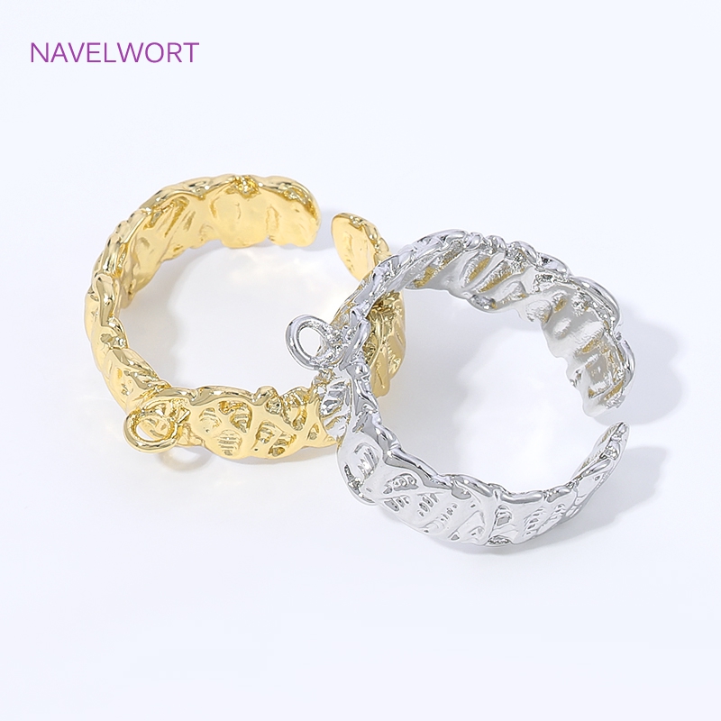 18K Gold Plated Brass Stripe O - Jewelry Making Ring Tool ulasan dan harga