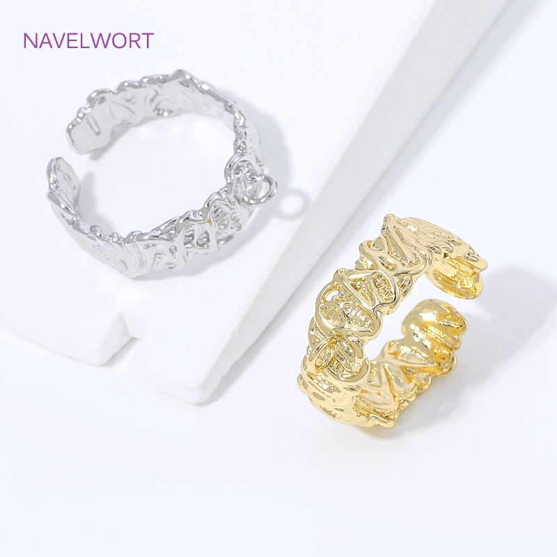 18K Gold Plated Brass Stripe O - Jewelry Making Ring Tool ulasan dan harga